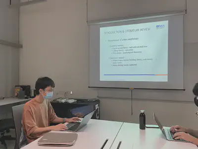 Wangyang presenting his research at our lab seminar.