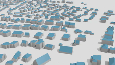 Open 3D city model of Hamburg, Germany in LoD2 (including roof types). We investigated whether we can infer the type of roof without traditional approaches such as photogrammetry.