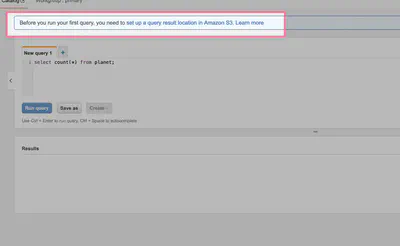 Set up S3 Bucket for Query Output