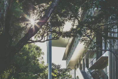 The groundbreaking NUS SDE4 building demonstrates ways of rethinking building design to become more sustainable. Text & photo: Courtesy of the NUS School of Design and Environment and The Straits Times.