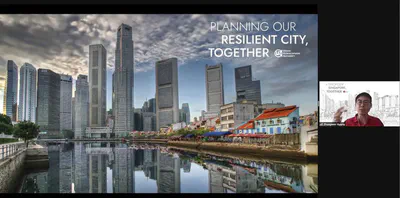 Director Zhongwen Huang presenting the work of the URA Digital Planning Lab.