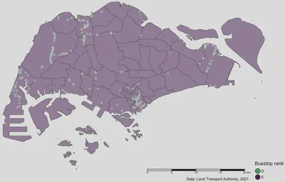 Recovery rank of bus stops (only D and E).